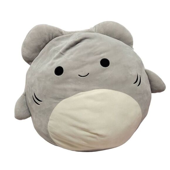 16" Squishmallow Tank Gray Hammerhead Shark Sealife Authentic Kellytoy Plush